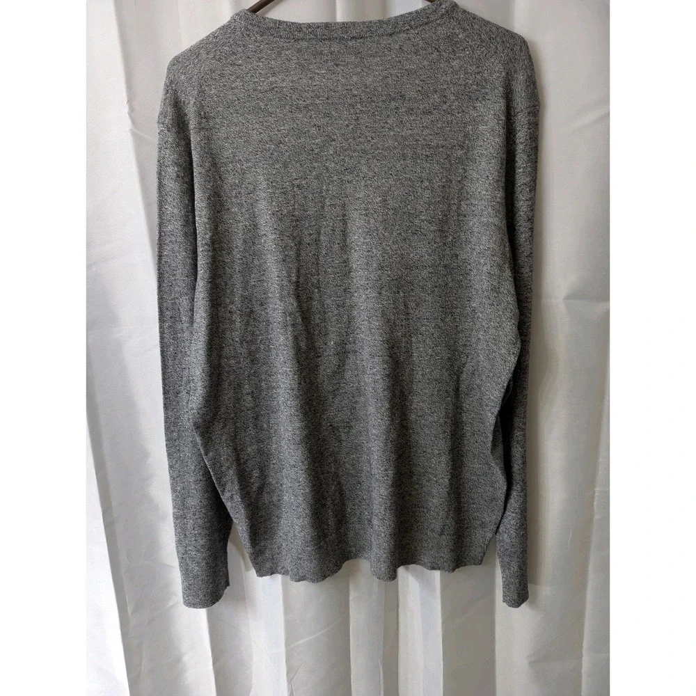 Alfani V-Neck Sweater‎ Men's Large Light Gray Cotton Blend Lightweight NEW
